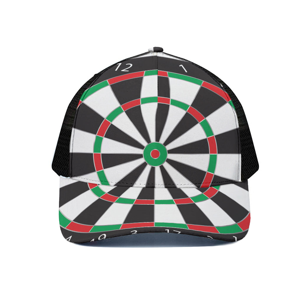 Classic Dartboard Print Black Mesh Trucker Cap