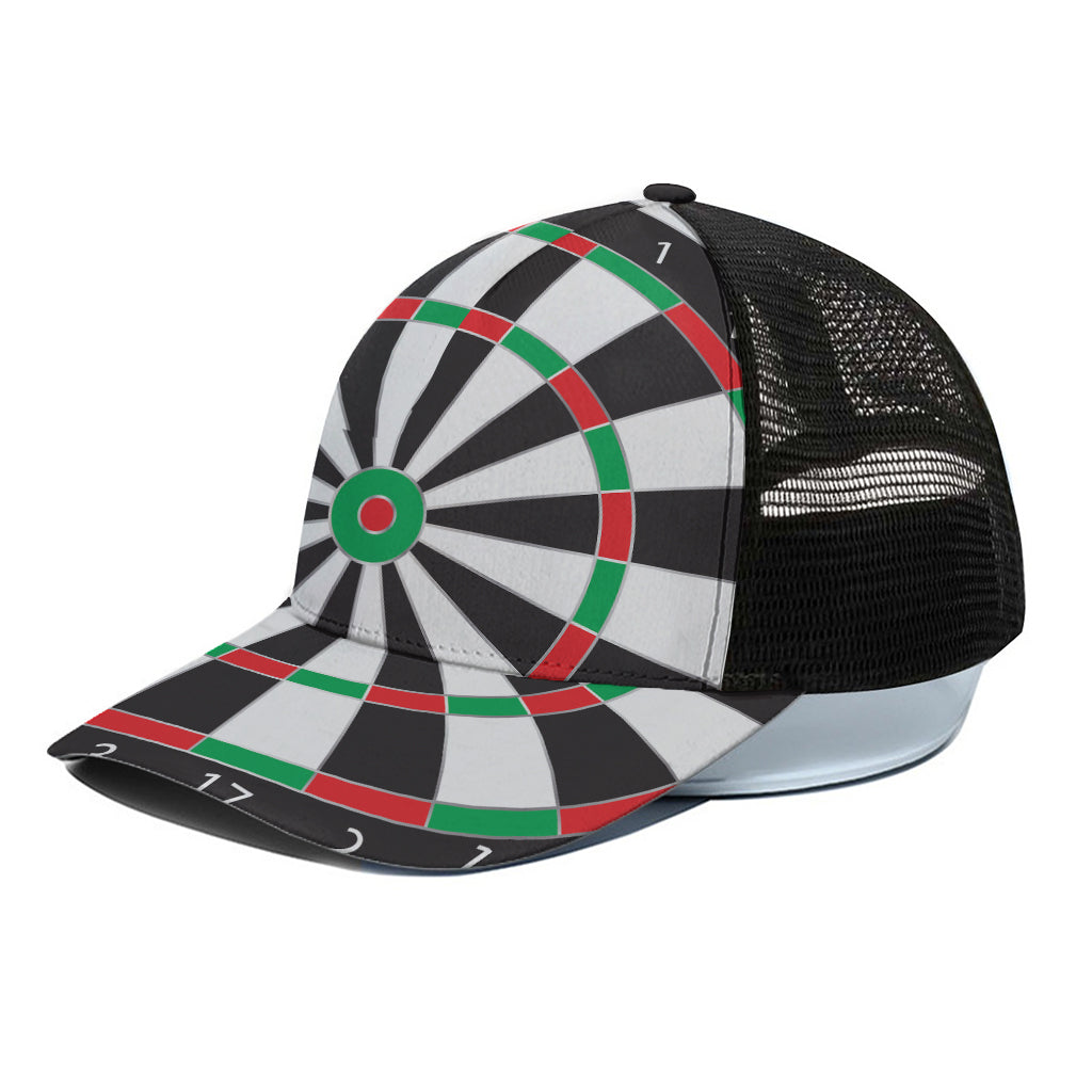 Classic Dartboard Print Black Mesh Trucker Cap