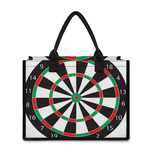 Classic Dartboard Print Canvas Tote Bag