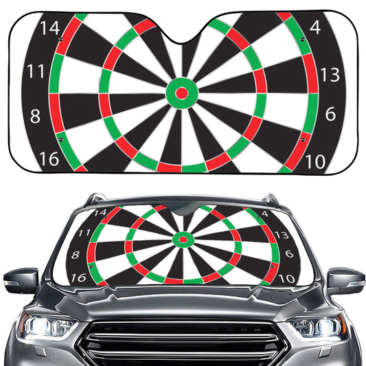 Classic Dartboard Print Car Windshield Sun Shade