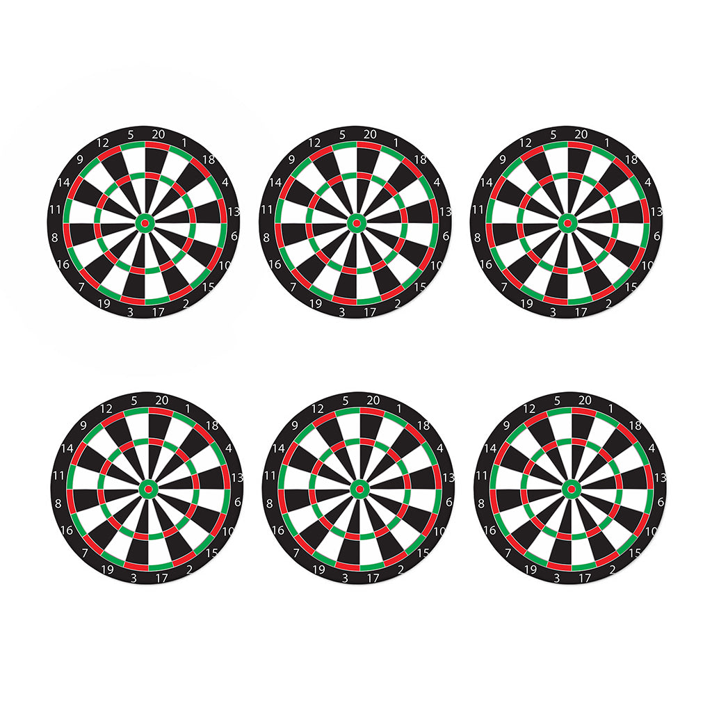 Classic Dartboard Print Coaster Set