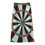 Classic Dartboard Print Cotton Front Slit Maxi Skirt
