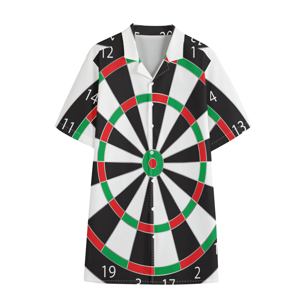 Classic Dartboard Print Cotton Hawaiian Shirt