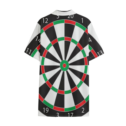 Classic Dartboard Print Cotton Hawaiian Shirt