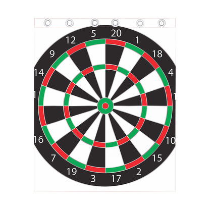 Classic Dartboard Print Curtain