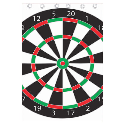 Classic Dartboard Print Curtain