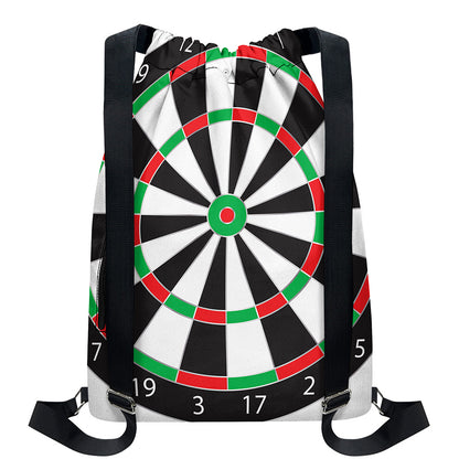 Classic Dartboard Print Drawstring Backpack
