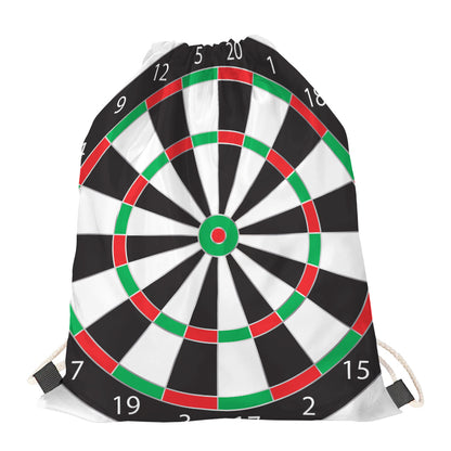 Classic Dartboard Print Drawstring Bag