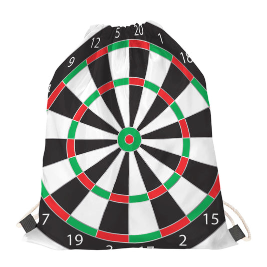 Classic Dartboard Print Drawstring Bag