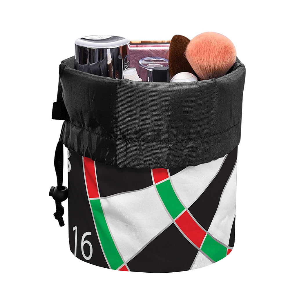 Classic Dartboard Print Drawstring Makeup Bag
