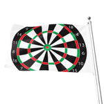 Classic Dartboard Print Flag