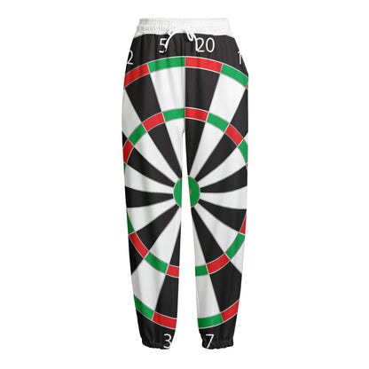 Classic Dartboard Print Fleece Lined Knit Pants
