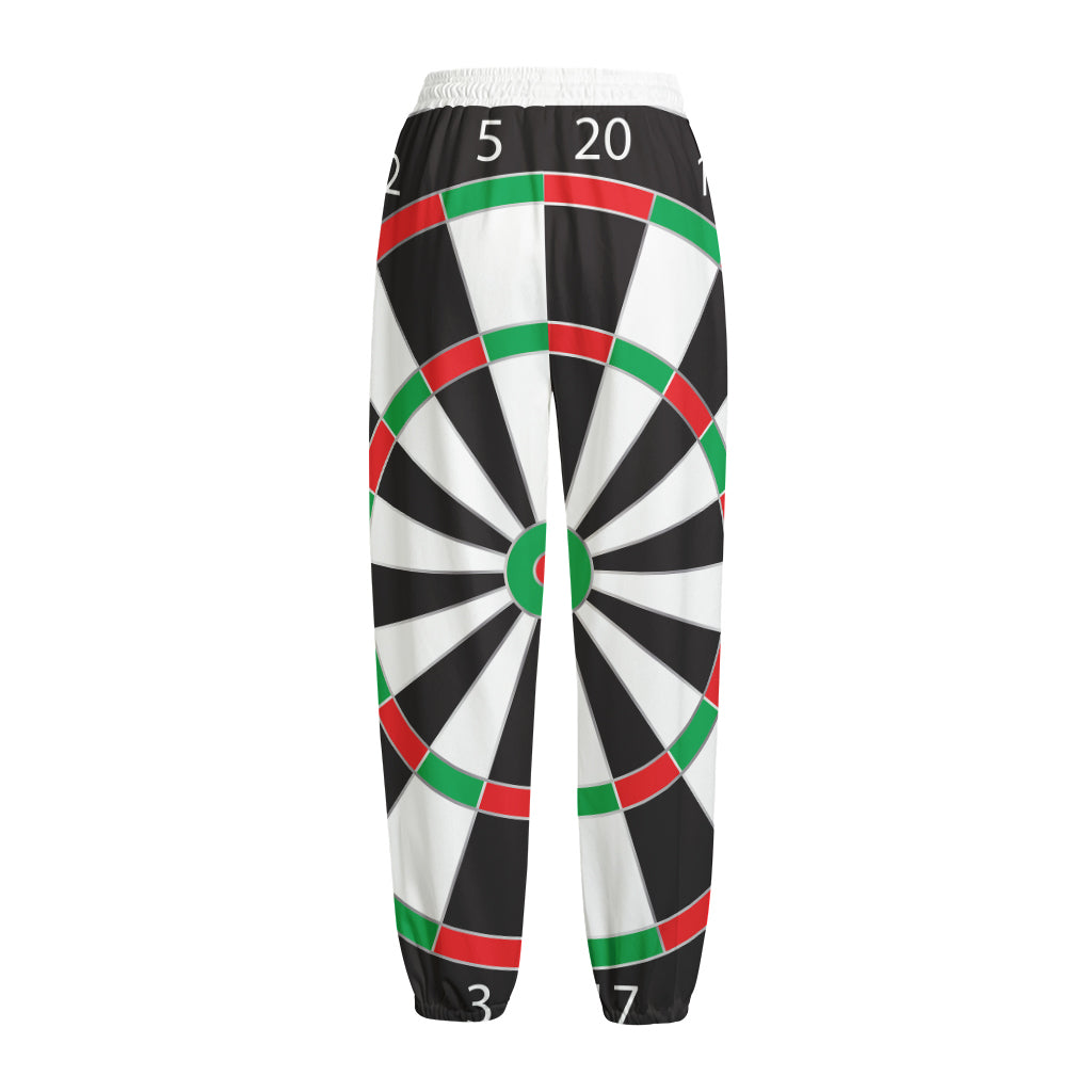 Classic Dartboard Print Fleece Lined Knit Pants