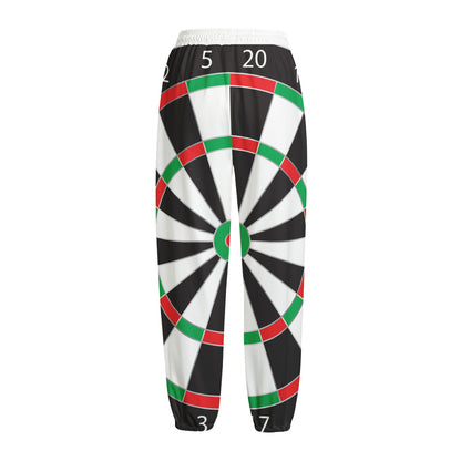 Classic Dartboard Print Fleece Lined Knit Pants