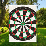 Classic Dartboard Print Garden Flag
