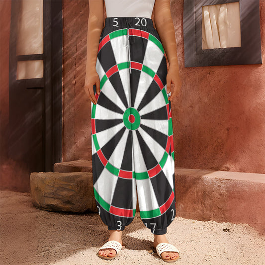 Classic Dartboard Print Harem Pants