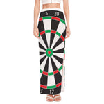 Classic Dartboard Print High Slit Maxi Skirt