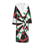 Classic Dartboard Print Hooded Bathrobe