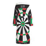 Classic Dartboard Print Hooded Bathrobe