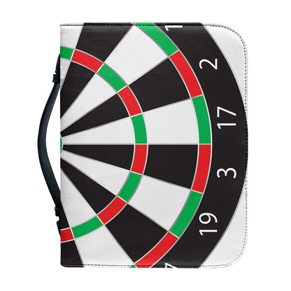 Classic Dartboard Print Leather Bible Cover