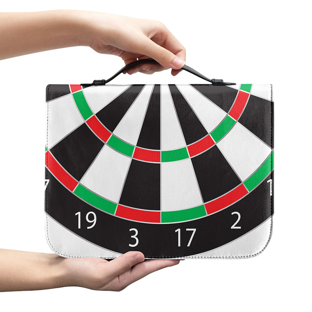 Classic Dartboard Print Leather Bible Cover