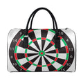 Classic Dartboard Print Leather Duffel Bag