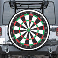 Classic Dartboard Print Leather Spare Tire Cover