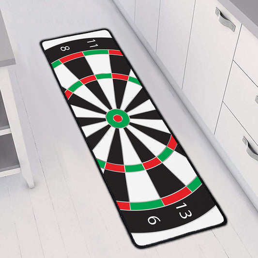 Classic Dartboard Print Long Kitchen Mat