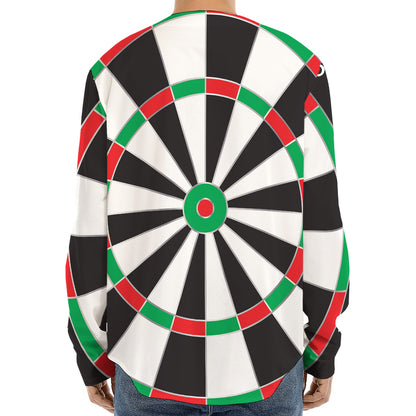 Classic Dartboard Print Long Sleeve Baseball Jersey