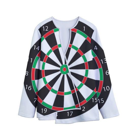 Classic Dartboard Print Long Sleeve Short Coat