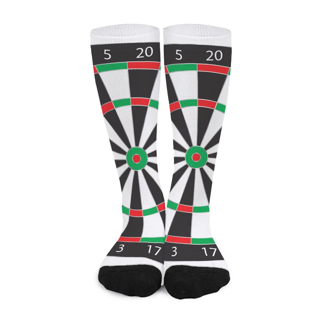Classic Dartboard Print Long Socks