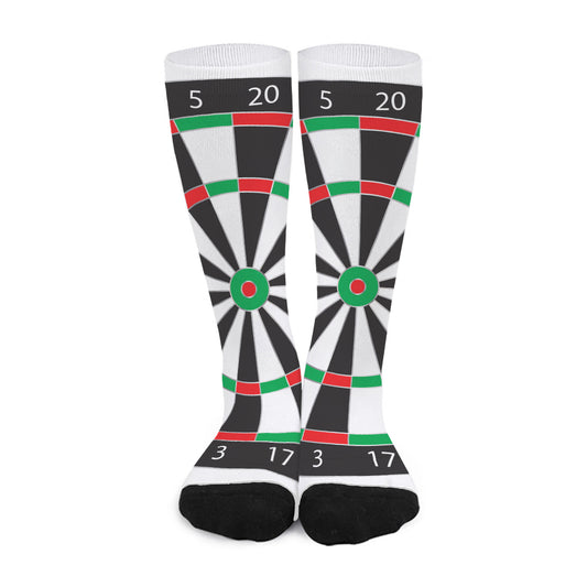 Classic Dartboard Print Long Socks
