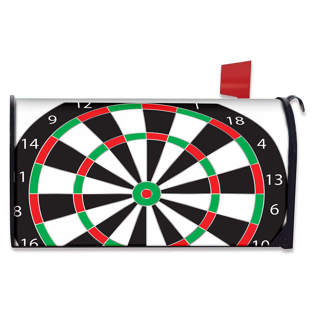 Classic Dartboard Print Mailbox Cover