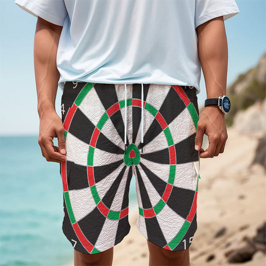 Classic Dartboard Print Men's Cargo Shorts