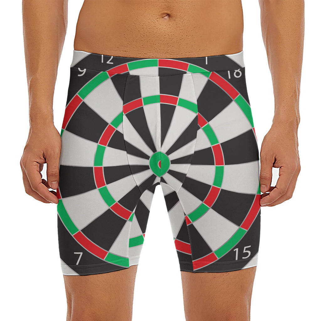 Classic Dartboard Print Men's Long Boxer Briefs