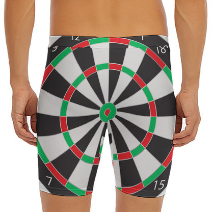 Classic Dartboard Print Men's Long Boxer Briefs