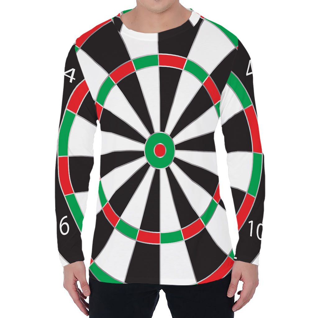 Classic Dartboard Print Men's Long Sleeve T-Shirt