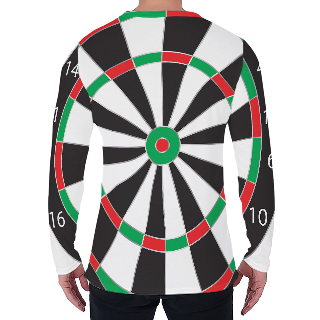 Classic Dartboard Print Men's Long Sleeve T-Shirt