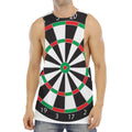 Classic Dartboard Print Men's Muscle Tank Top