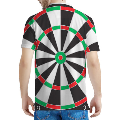 Classic Dartboard Print Men's Polo Shirt