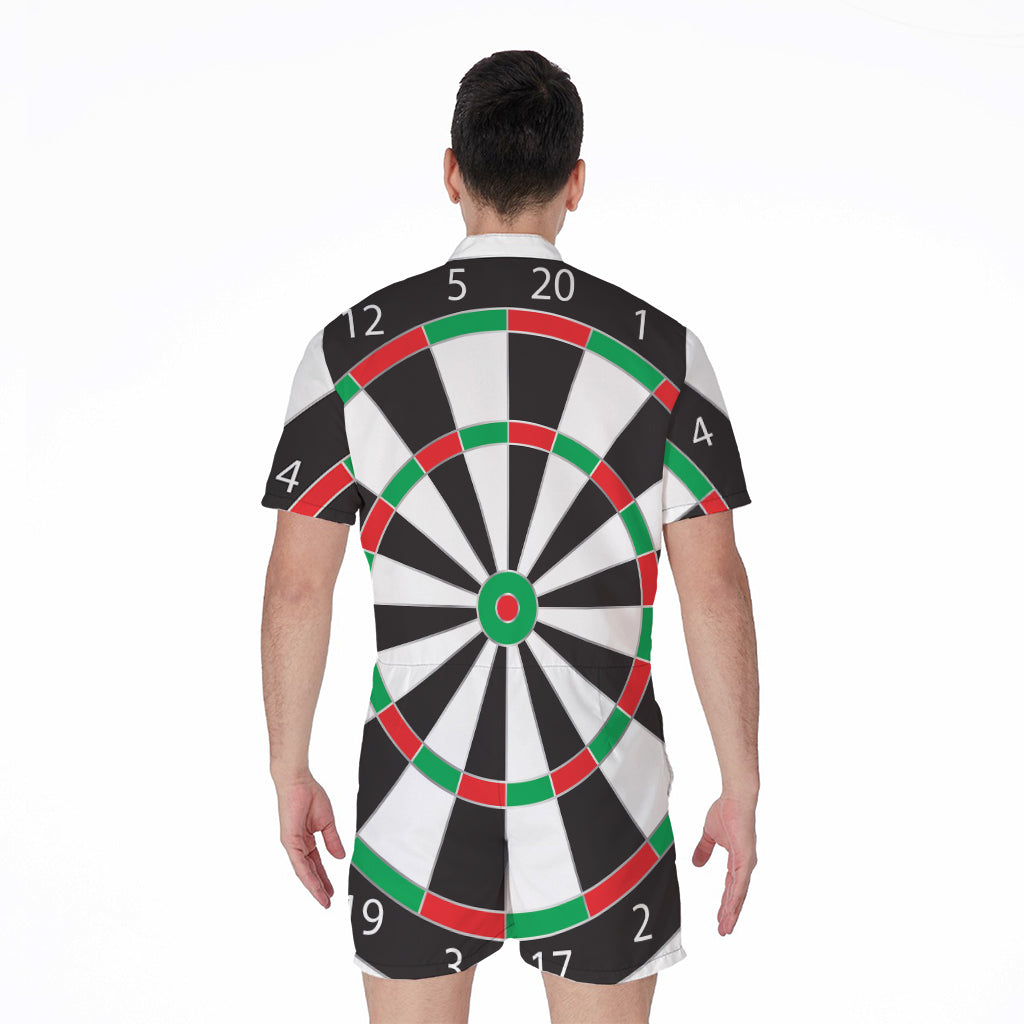 Classic Dartboard Print Men's Rompers