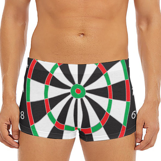 Classic Dartboard Print Men's Short Boxer Briefs