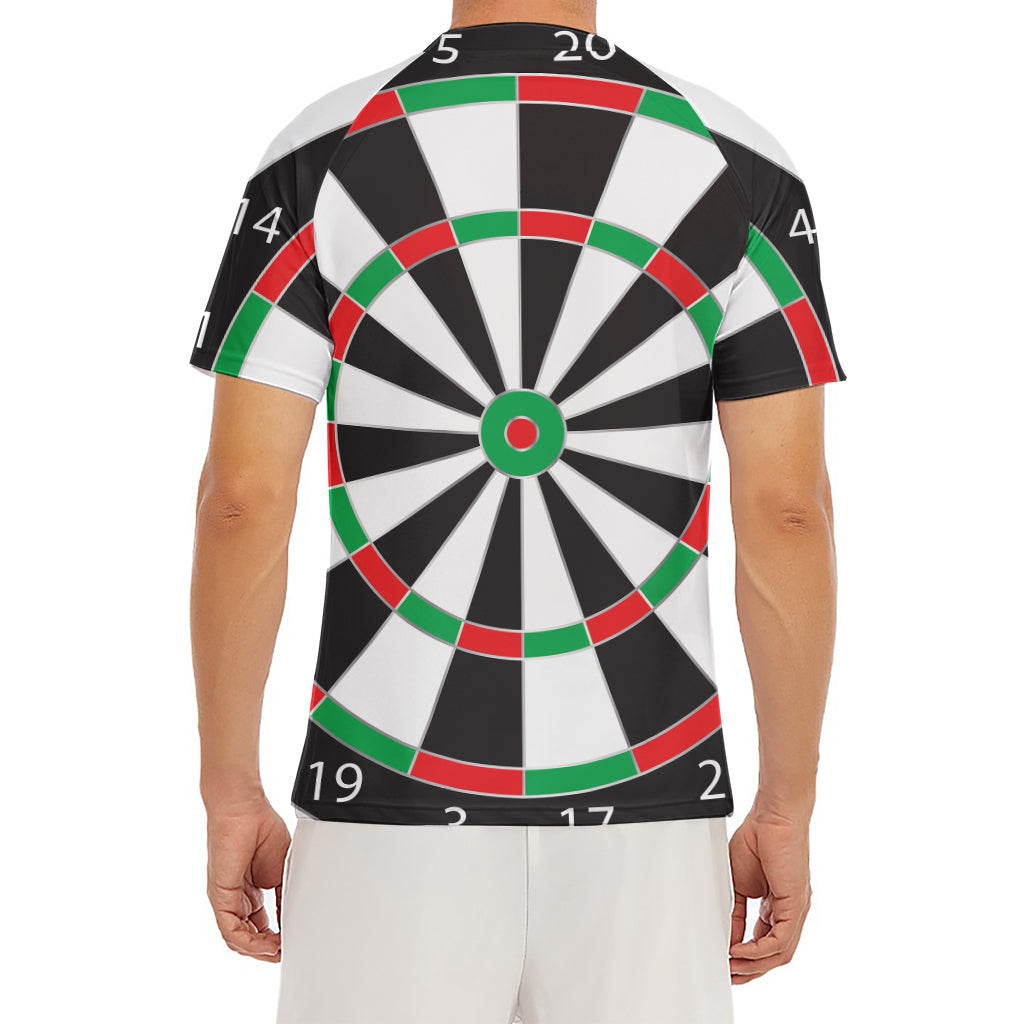 Classic Dartboard Print Men's Short Sleeve Rash Guard