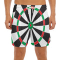Classic Dartboard Print Men's Split Running Shorts