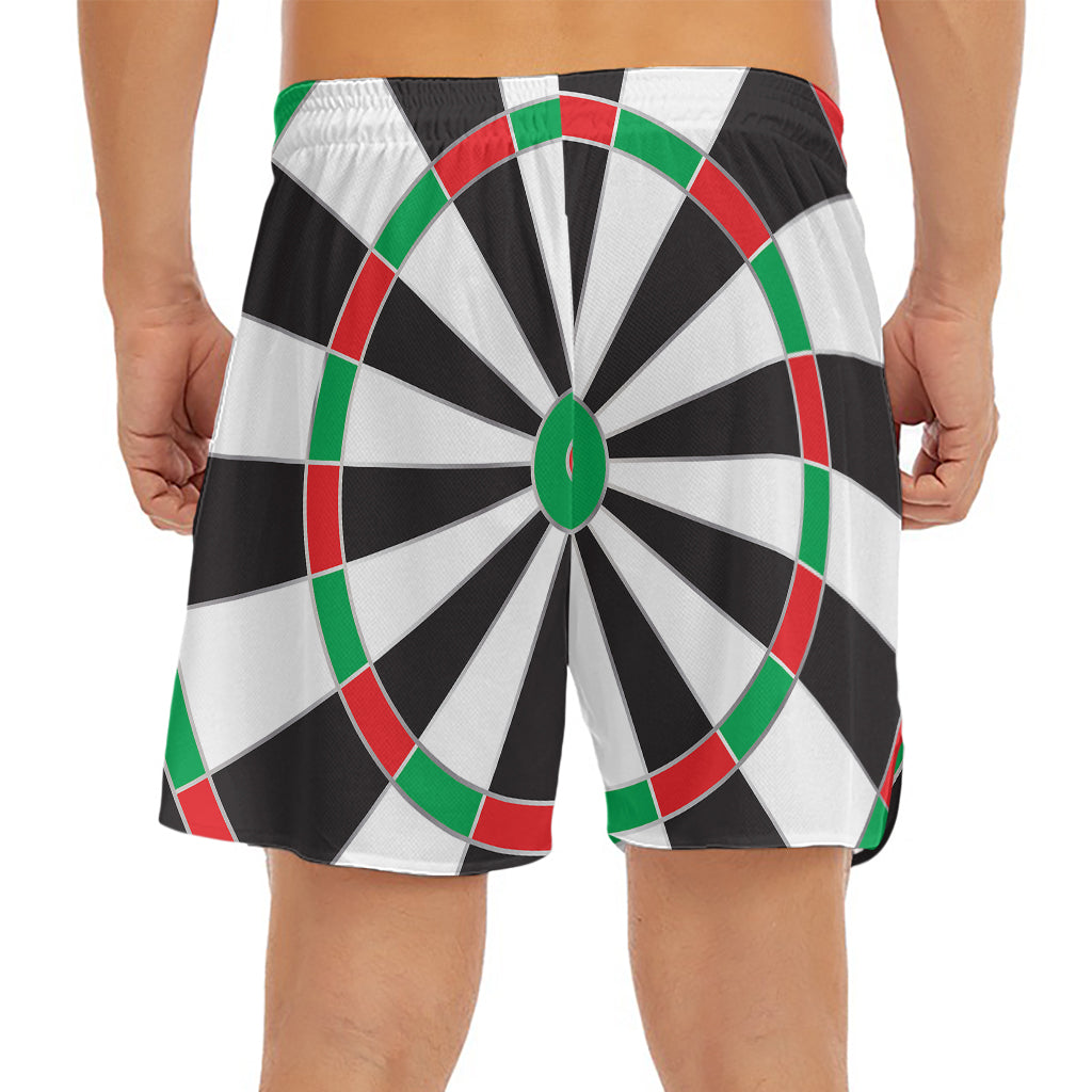 Classic Dartboard Print Men's Split Running Shorts
