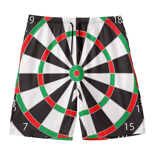 Classic Dartboard Print Men's Swim Trunks