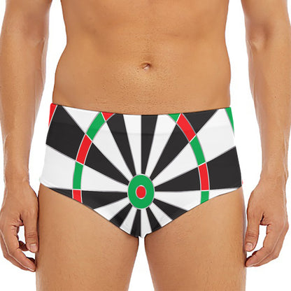 Classic Dartboard Print Men's Triangle Swim Briefs