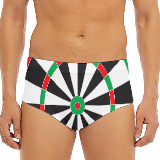 Classic Dartboard Print Men's Triangle Swim Briefs
