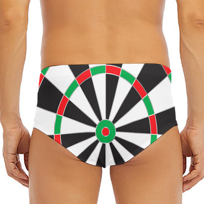 Classic Dartboard Print Men's Triangle Swim Briefs