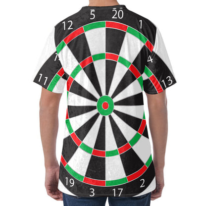 Classic Dartboard Print Men's Velvet T-Shirt